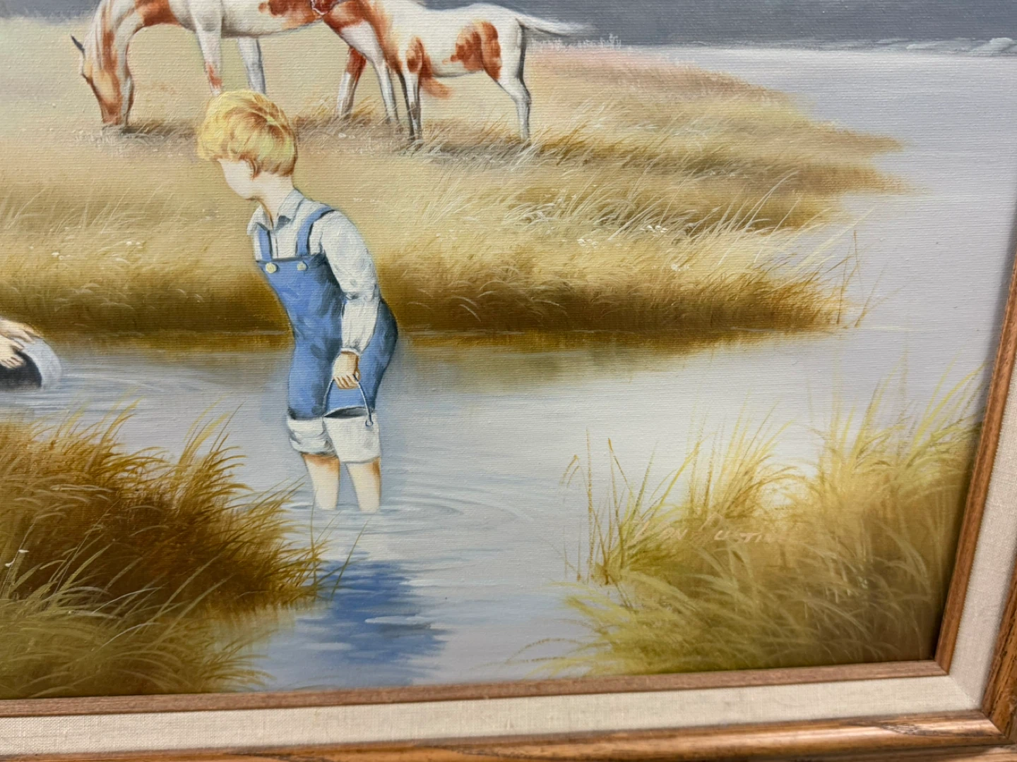 VTG Dan Austine Authenticated Oil Painting Oak Framed - photo 5