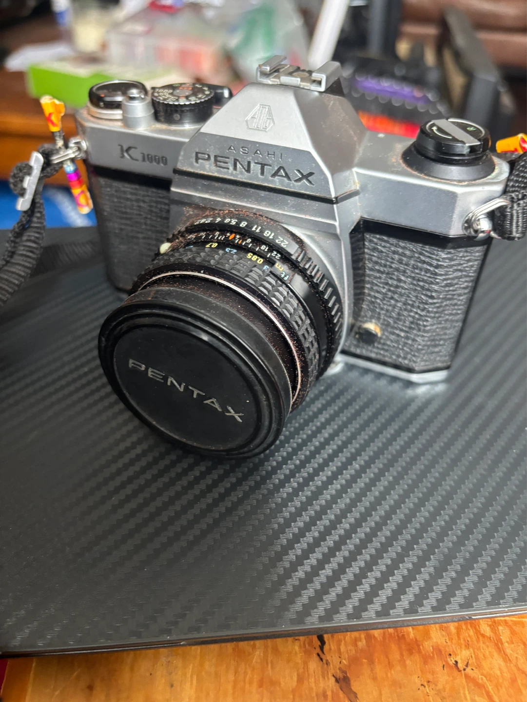 Pentax K1000 Film Camera with Vivitar Zoom Lens & Flash - photo 2