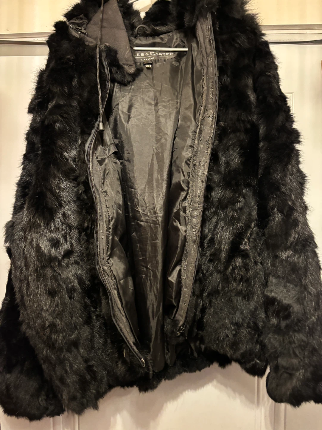 Knoles & Carter Luxe Black Faux Fur Winter Coat 2XL