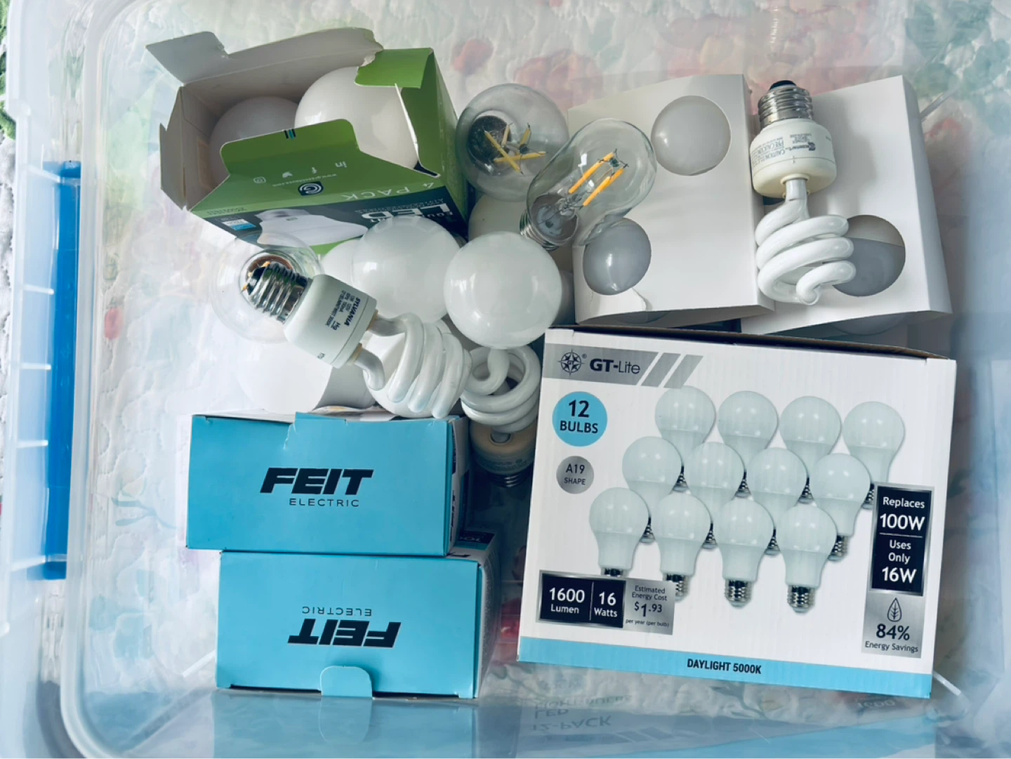 Assorted Light Bulbs - Feit Electric, GT-Lite, and more
