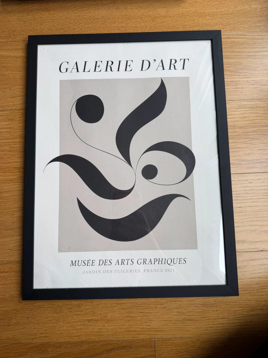 Black framed wall art abstract
