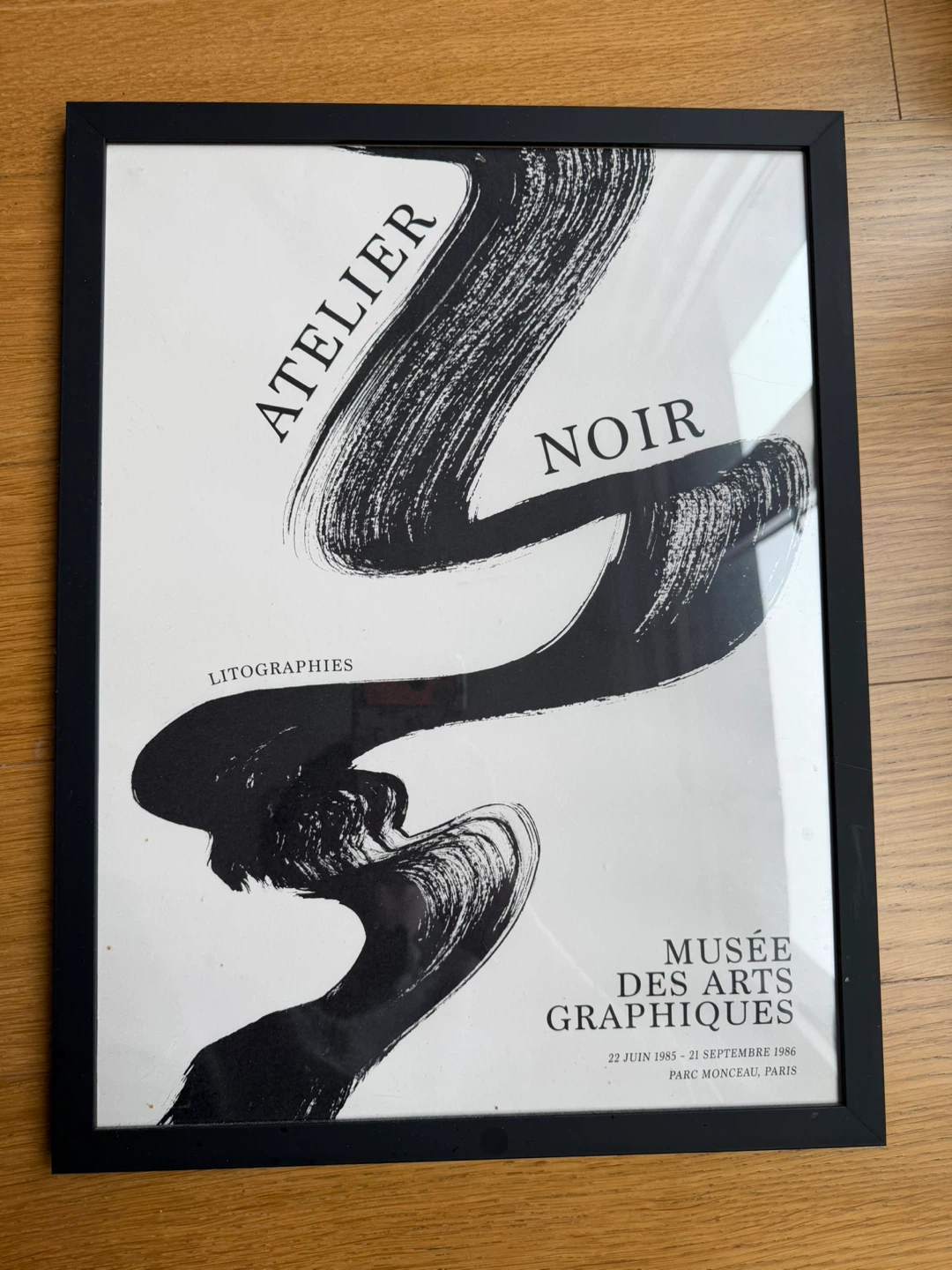 Black framed wall art abstract - photo 2