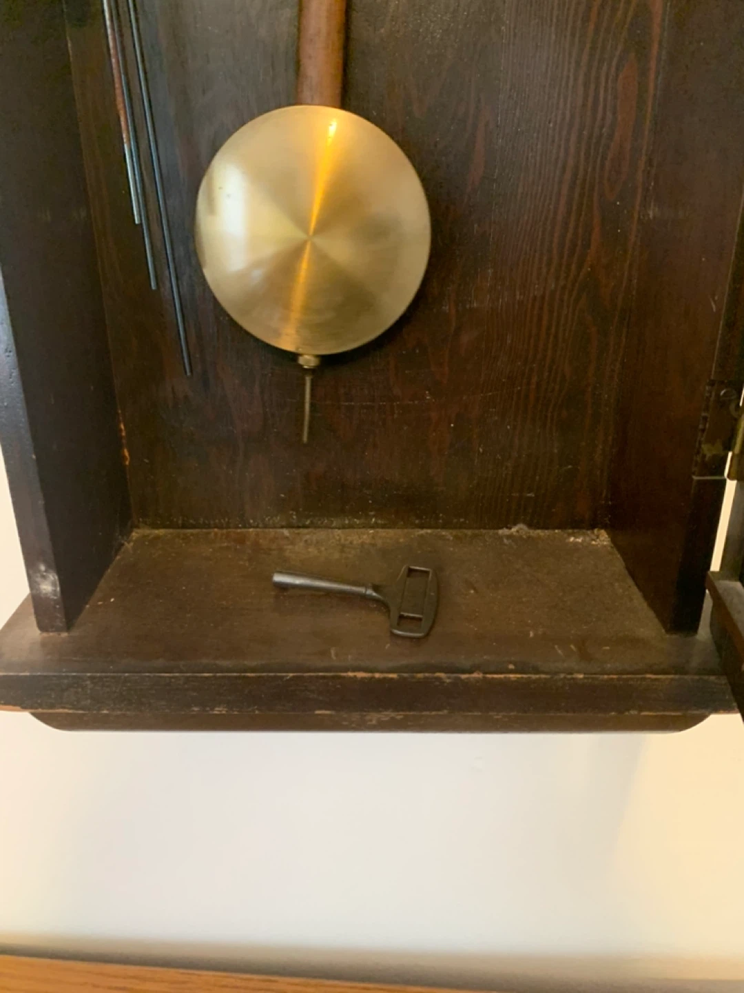 Vintage Wooden Wall Clock with Pendulum - photo 2
