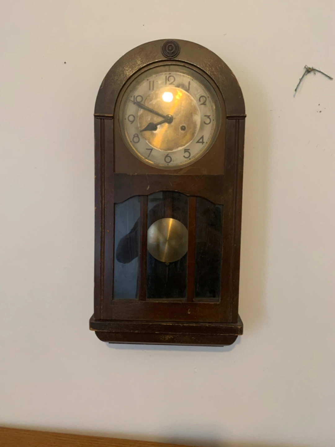 Vintage Wooden Wall Clock with Pendulum