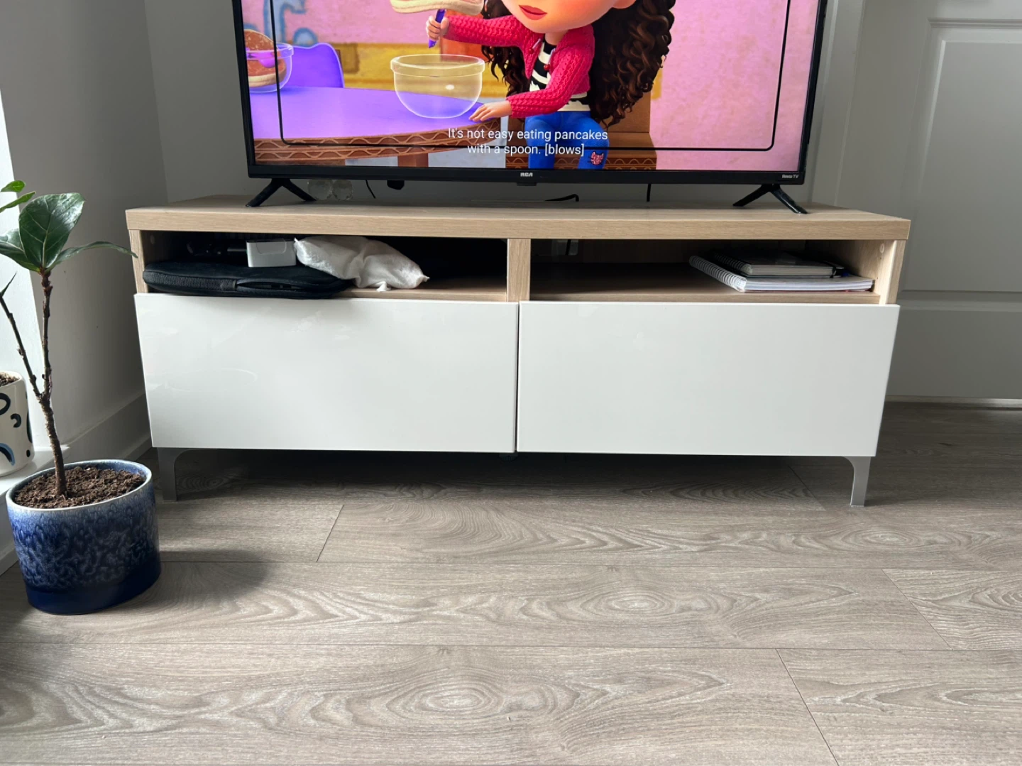 Modern TV Stand with 2 Drawers - photo 2