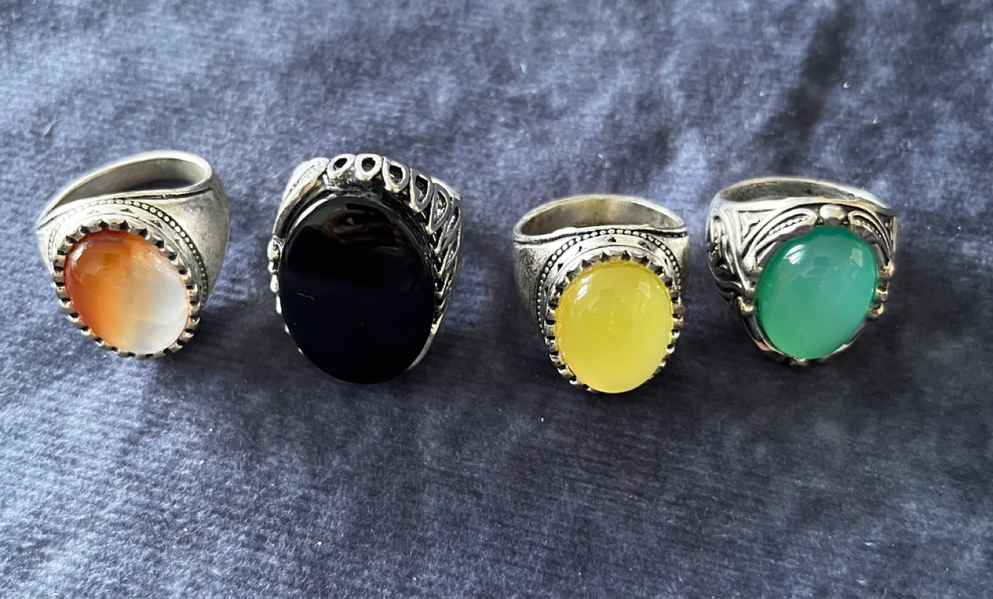 Set of 4  Rings with Gemstones - photo 2