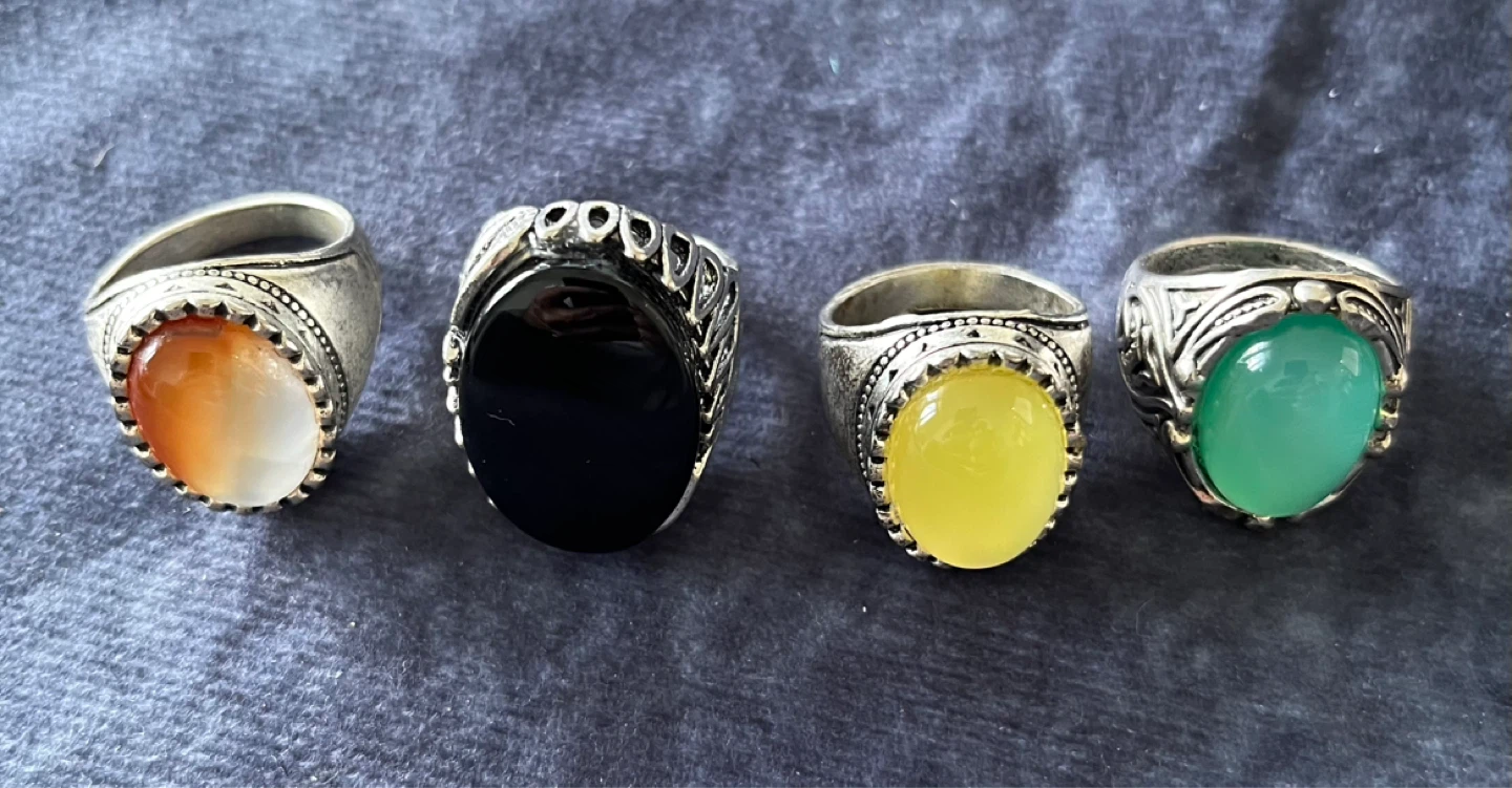 Set of 4  Rings with Gemstones - photo 3