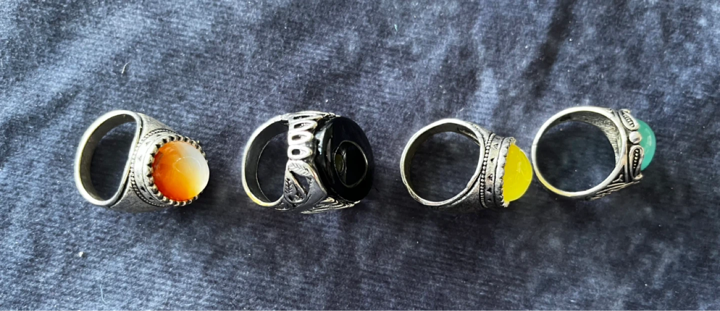 Set of 4  Rings with Gemstones - photo 5