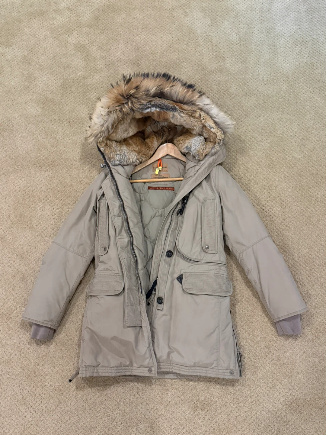 Women’s Small Parajumpers Long Bear Parka - Tan