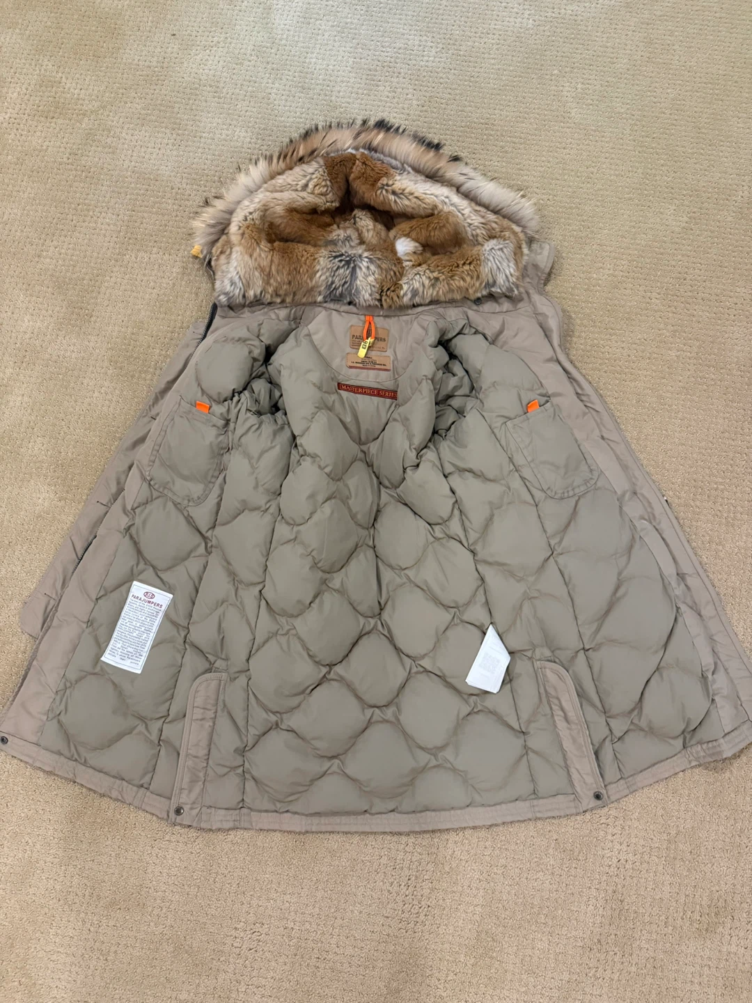 Women’s Small Parajumpers Long Bear Parka - Tan - photo 2