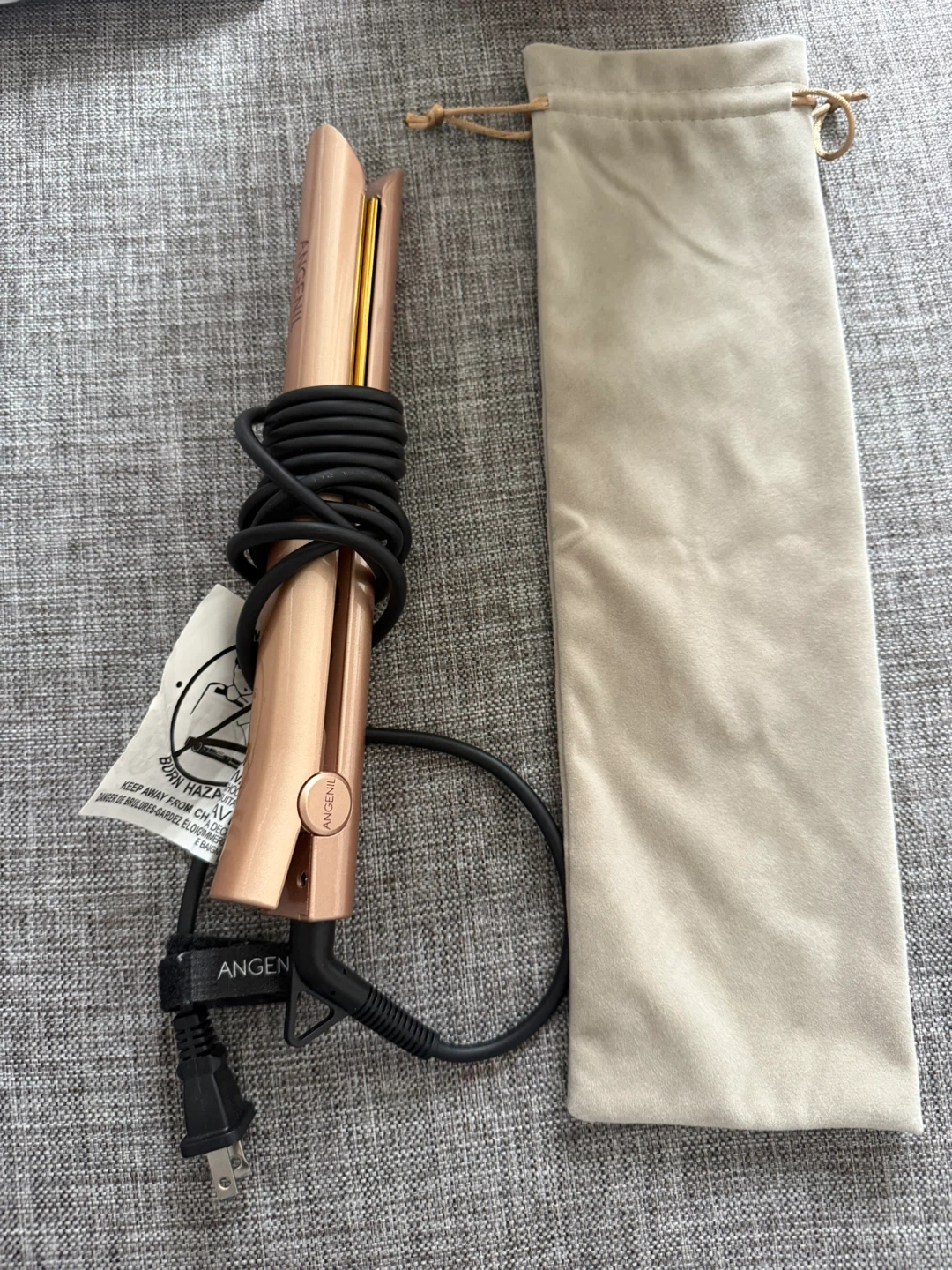 ANGENIL Professional Hair Straightener Titanium - Gold - photo 2