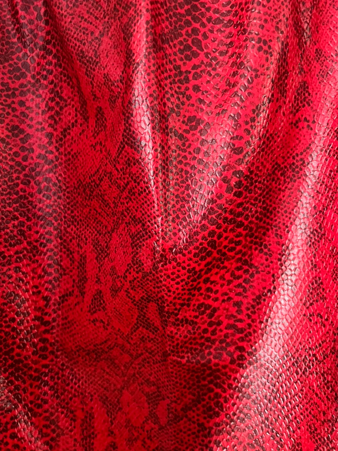 Red Snake Print Corset Top and Mini Skirt Set - photo 4