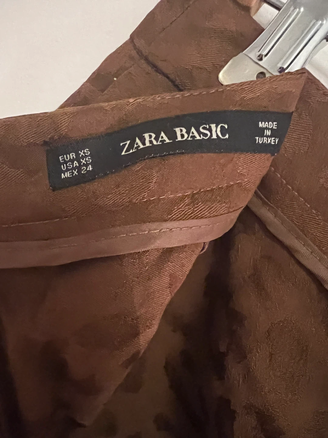 Zara Brown Tailored Ruffle Skirt - XS - photo 5