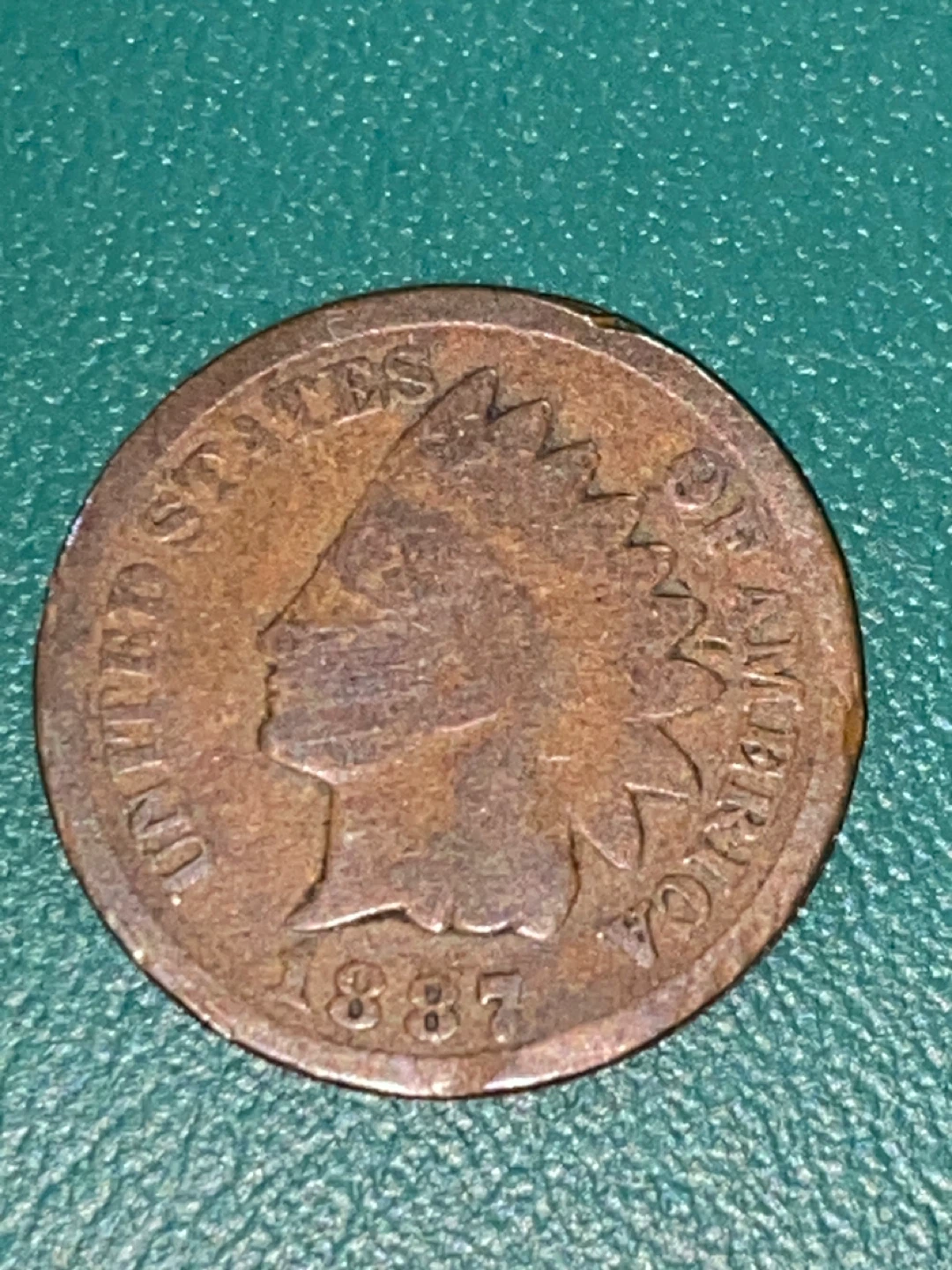 1887 Indian Head Penny - One Cent Coin