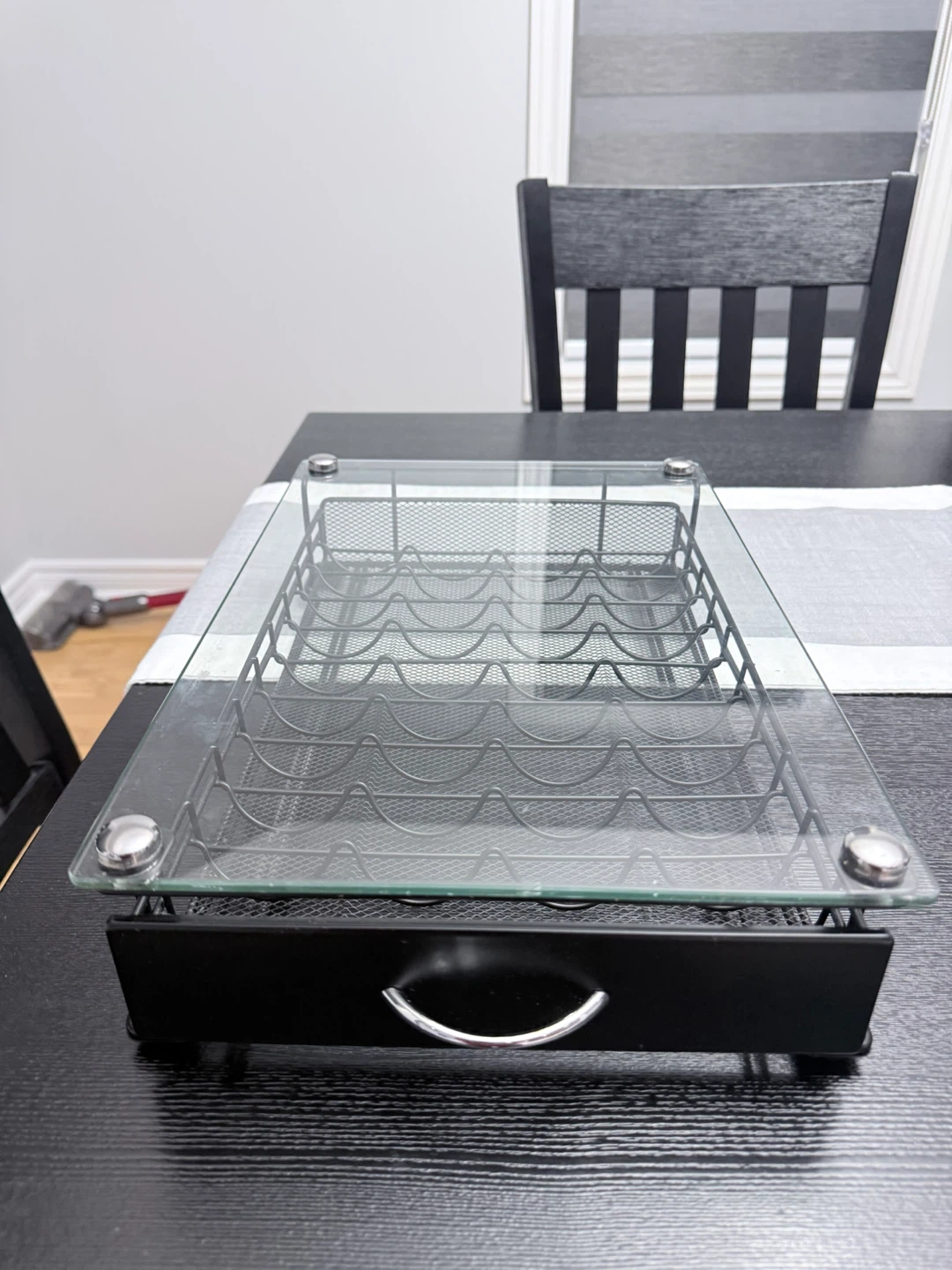 Nespresso Vertuo Coffee Station - Glass Top with Drawer