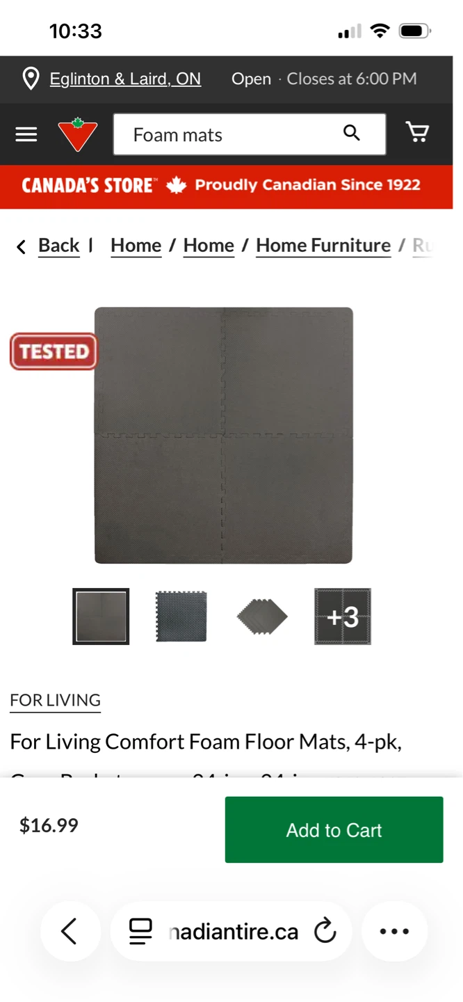 For Living Comfort Foam Floor Mats - 4pk - photo 2