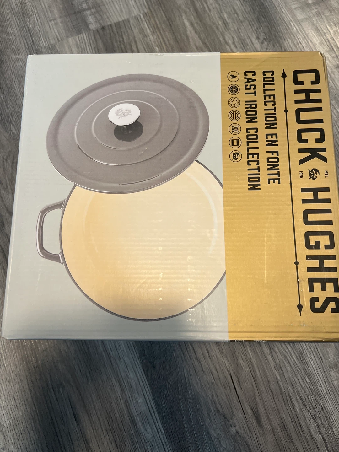 Chuck Hughes 5 L Round Dutch Oven - Grey