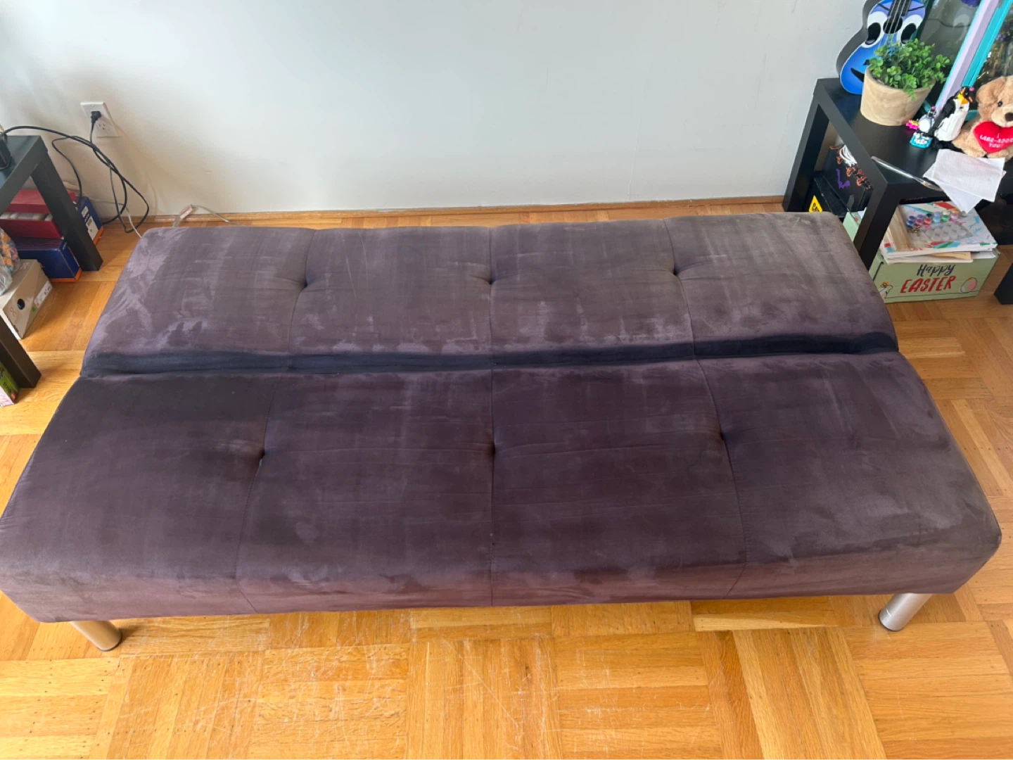 Purple Futon Sofa Bed - photo 2