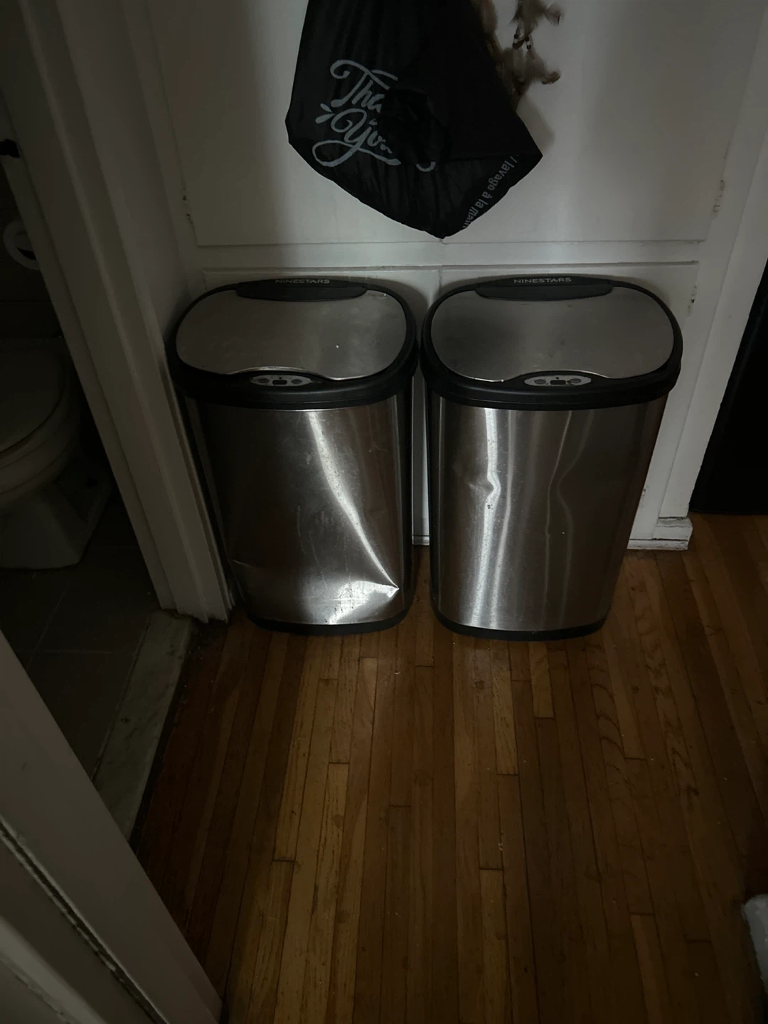 NINESTARS Stainless Steel Touchless Trash Cans (2-pack) - photo 2