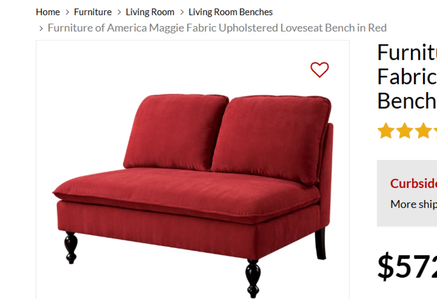 Loveseat Bench