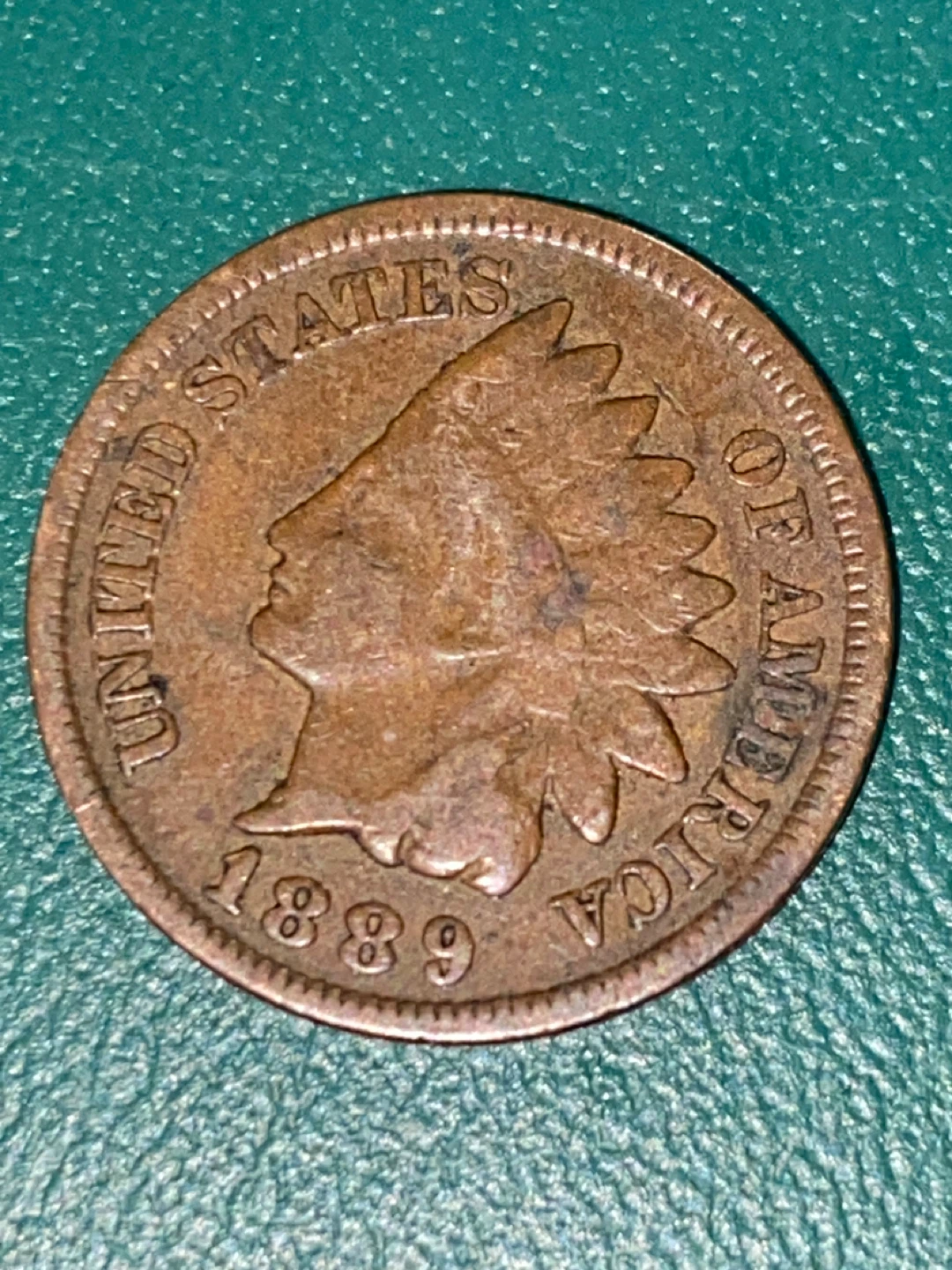 1889 United States Indian Head Penny Coin