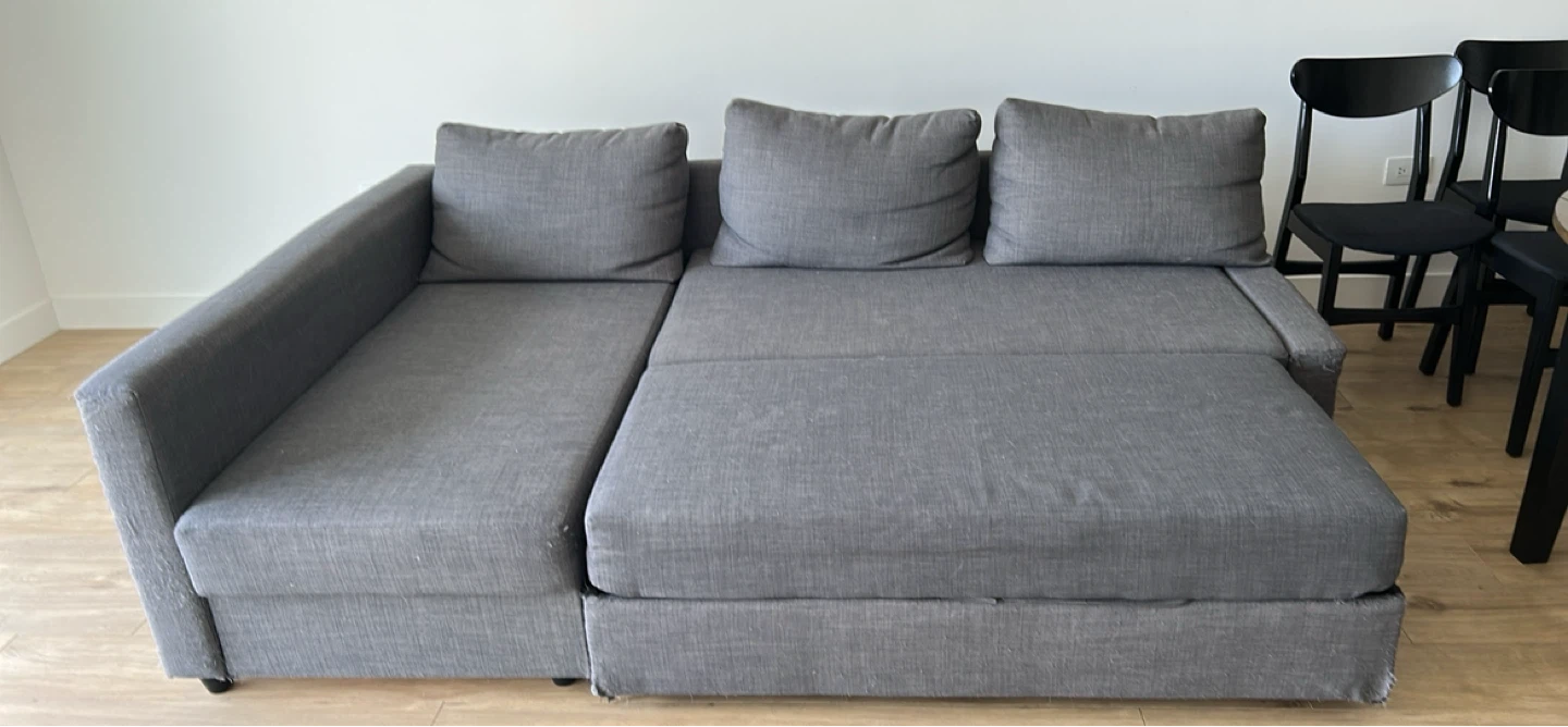 Gray Sectional Sofa Bed with Storage - photo 2