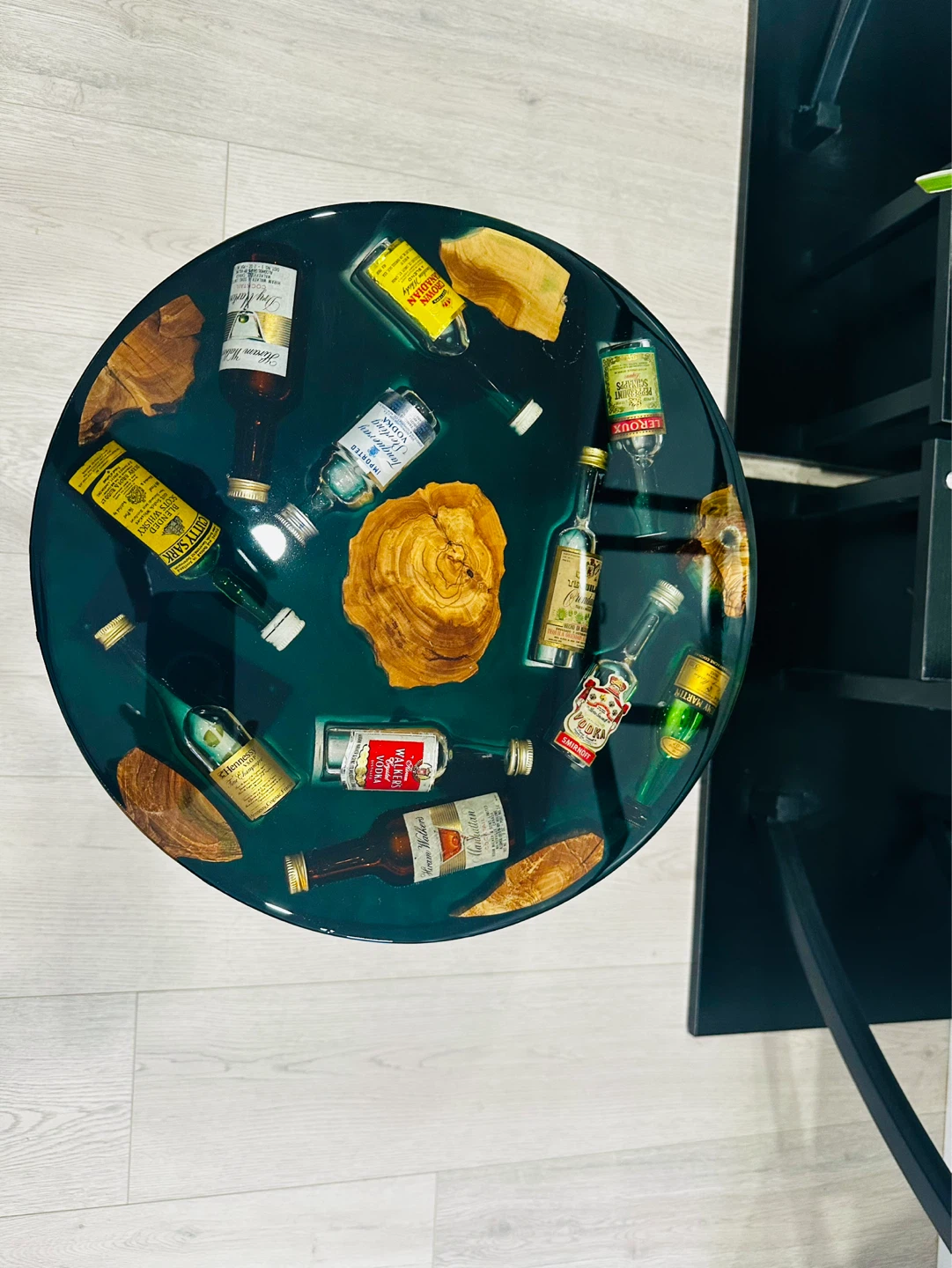 Epoxy Resin Vintage Liquor Table - photo 5