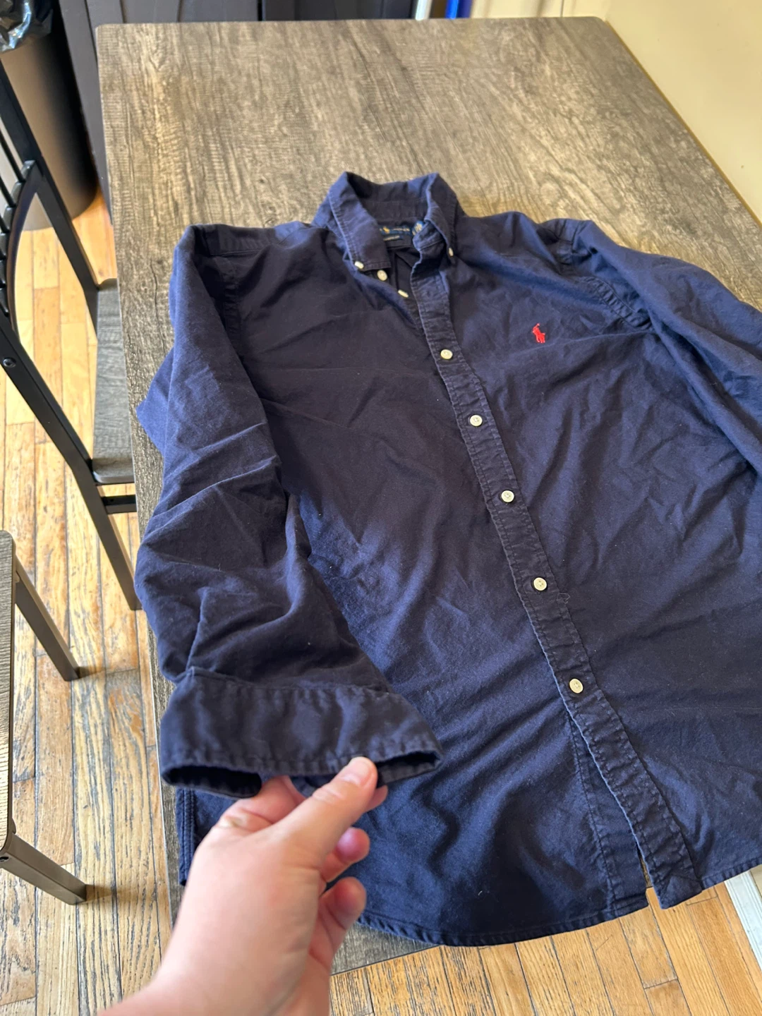 Ralph Lauren Classic Fit Navy Button-Down Shirt - Size L - photo 5