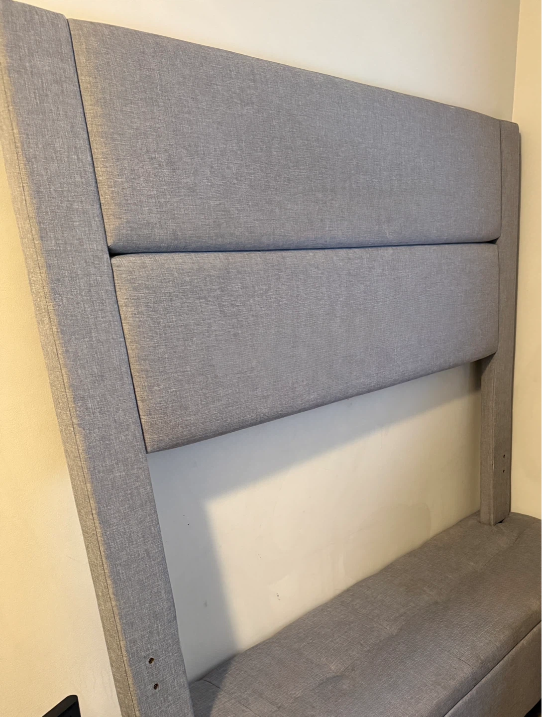 Grey Upholstered Headboard
