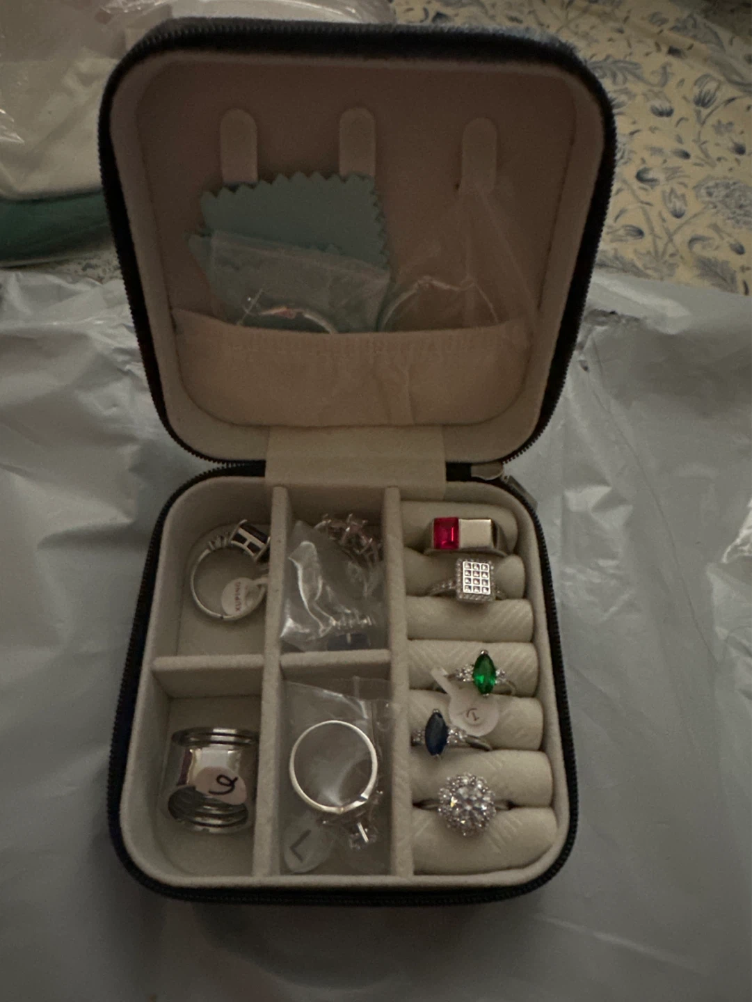 Black Travel Jewelry Organizer Box Case