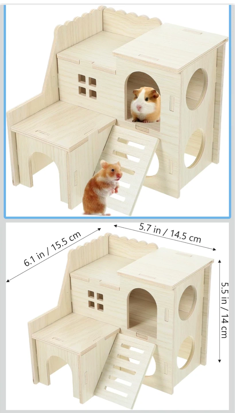 100%NEW WoodenHamsterHouse Orig$25 NOW$10