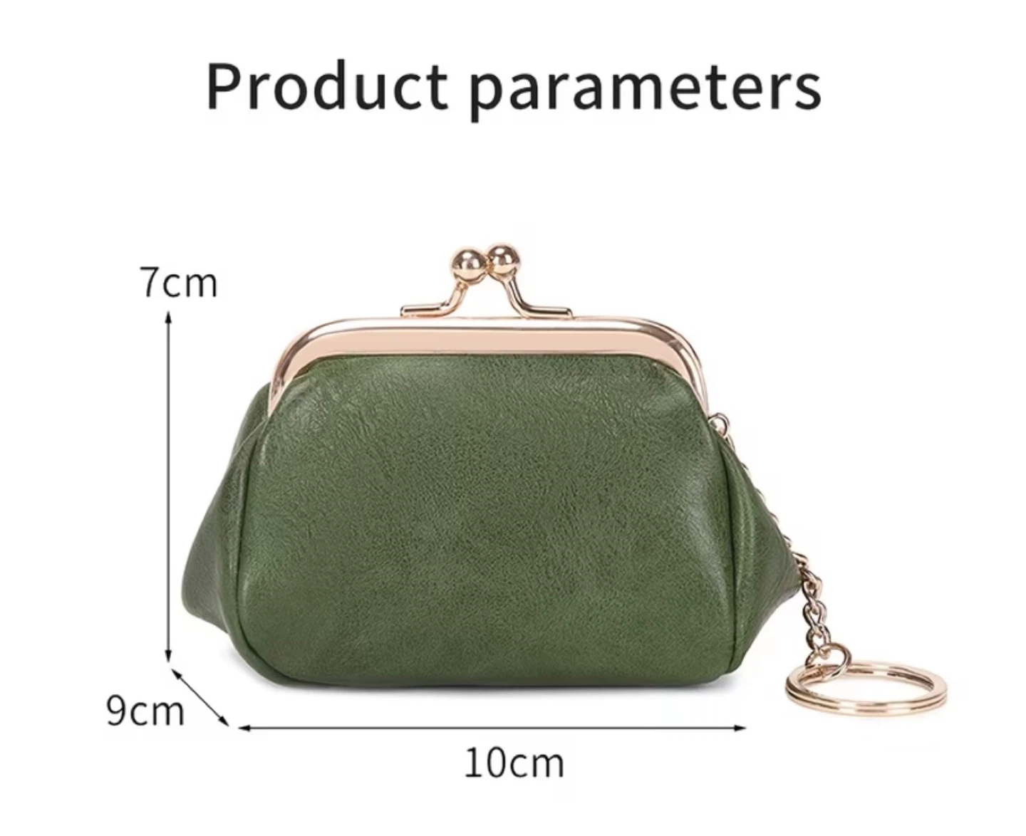 Green Coin Purse with Keychain - photo 2