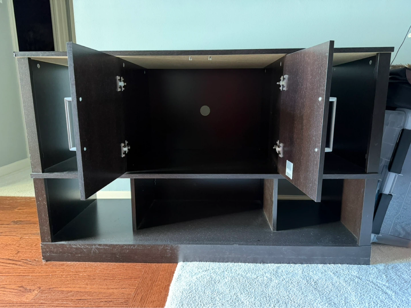 Dark Brown Storage Cabinet with Doors - photo 2