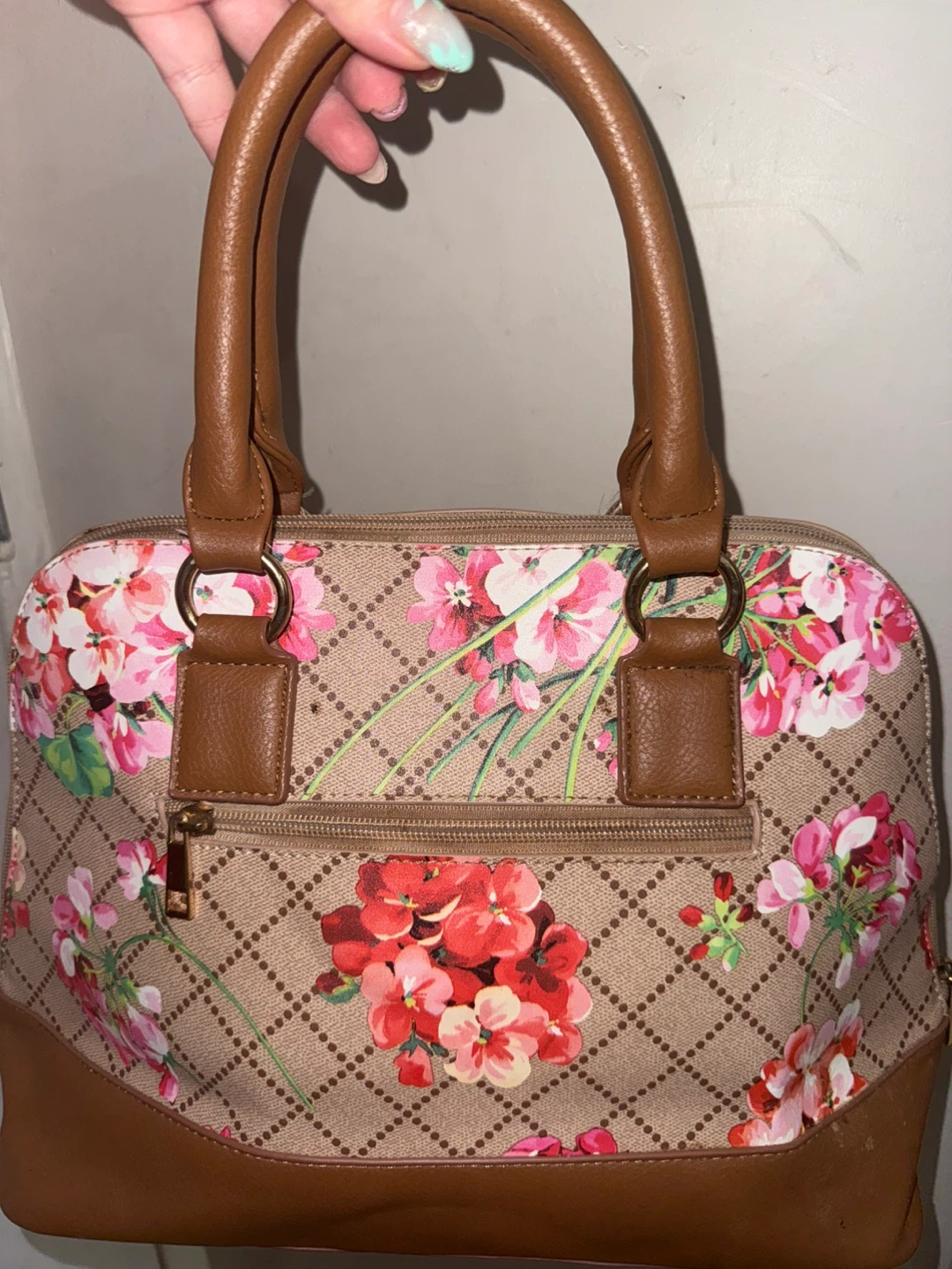 Floral Print Satchel Handbag - photo 2