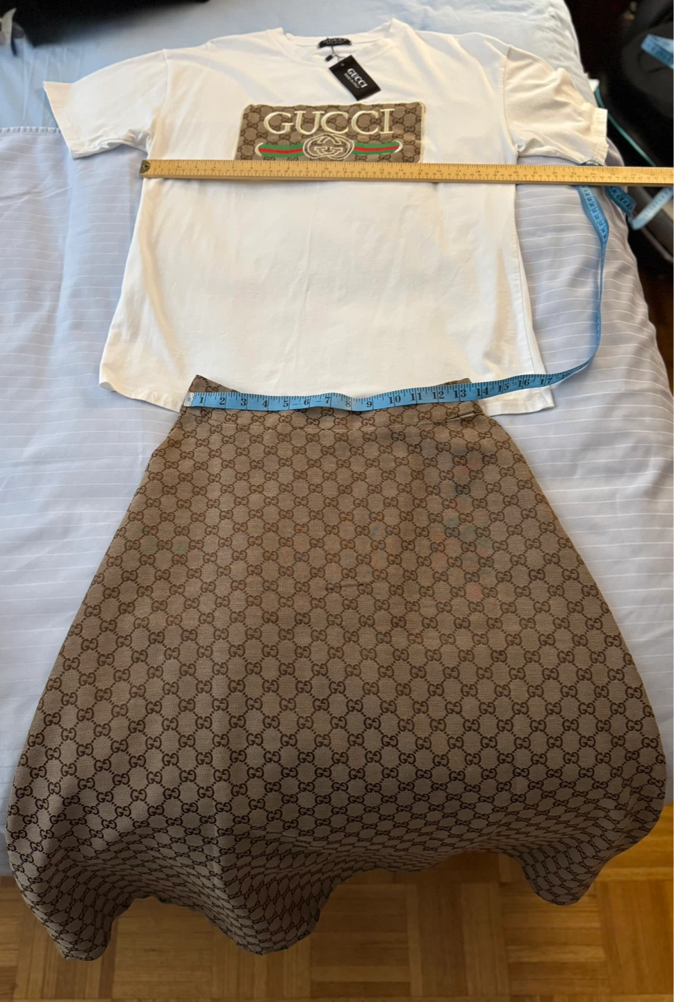 Inspired by Gucci T-shirt and GG Monogram Skirt Set