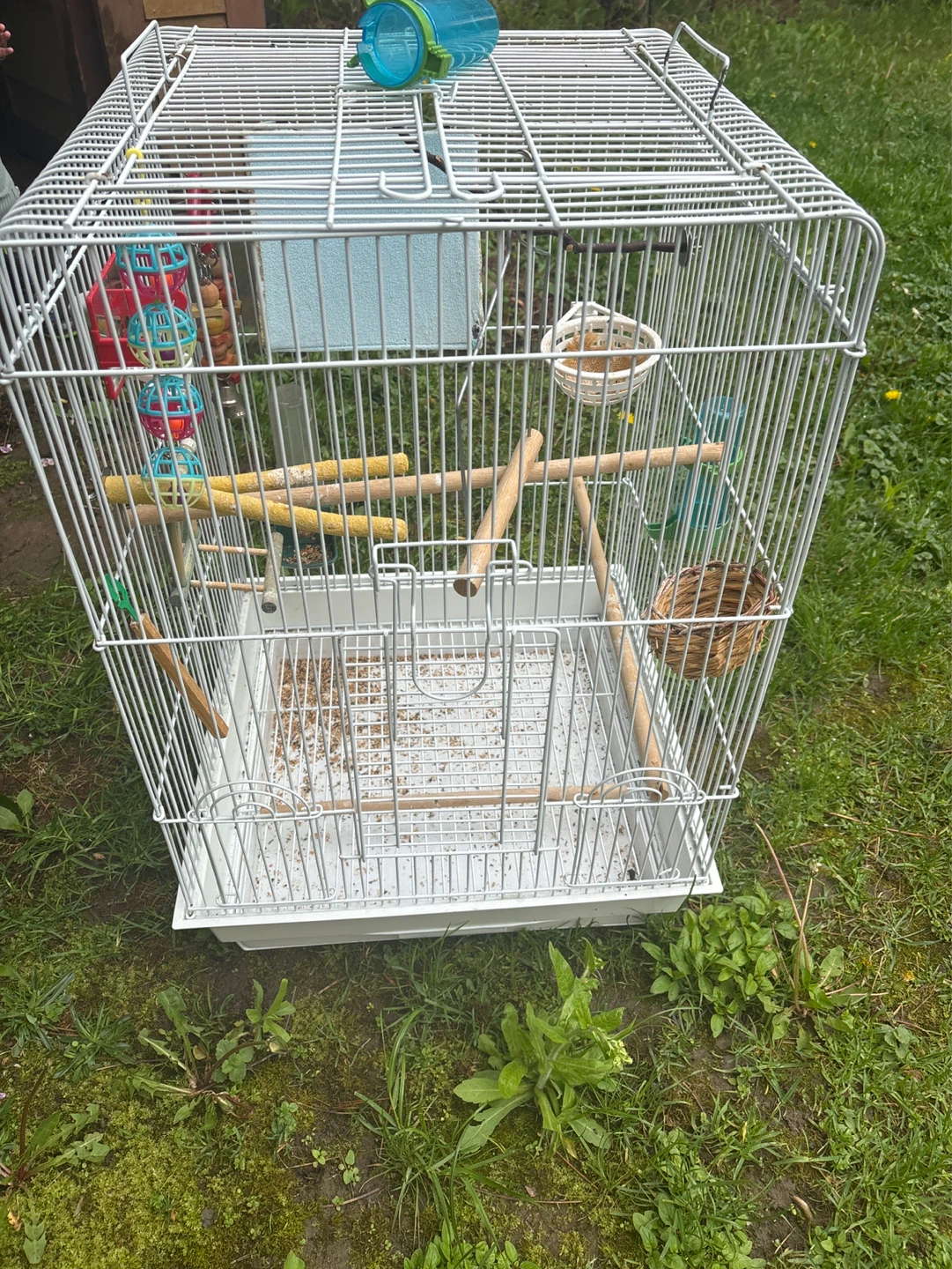 White Bird Cage with Accessories - photo 2
