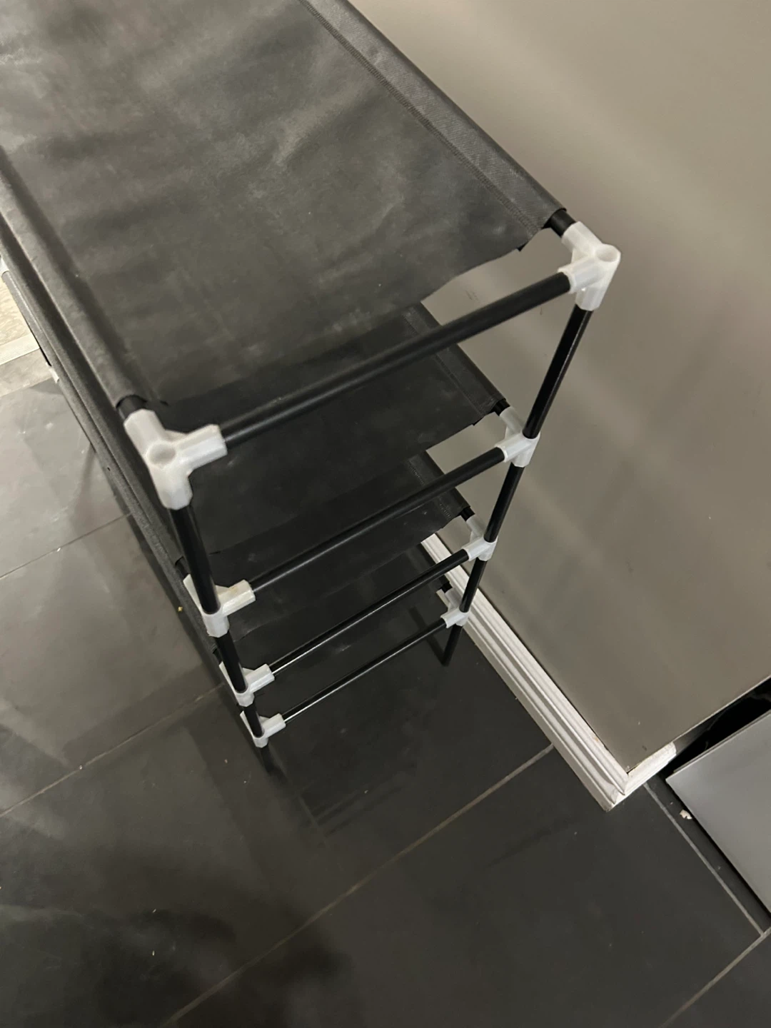 Black 4-Tier Shoe Rack - photo 2