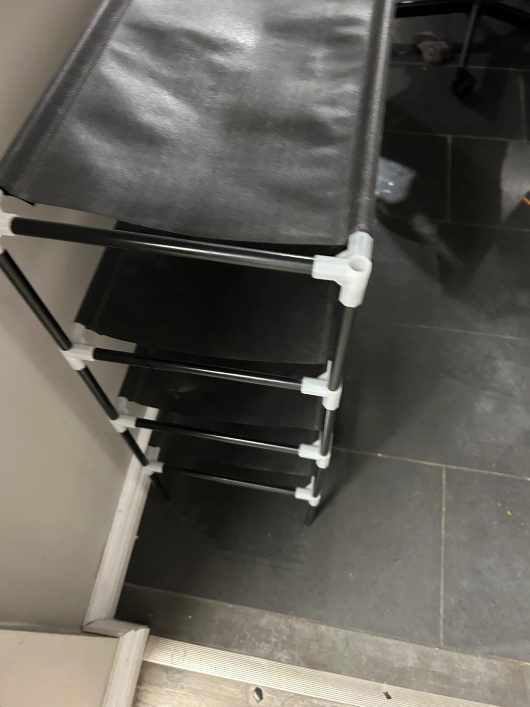 Black 4-Tier Shoe Rack - photo 3
