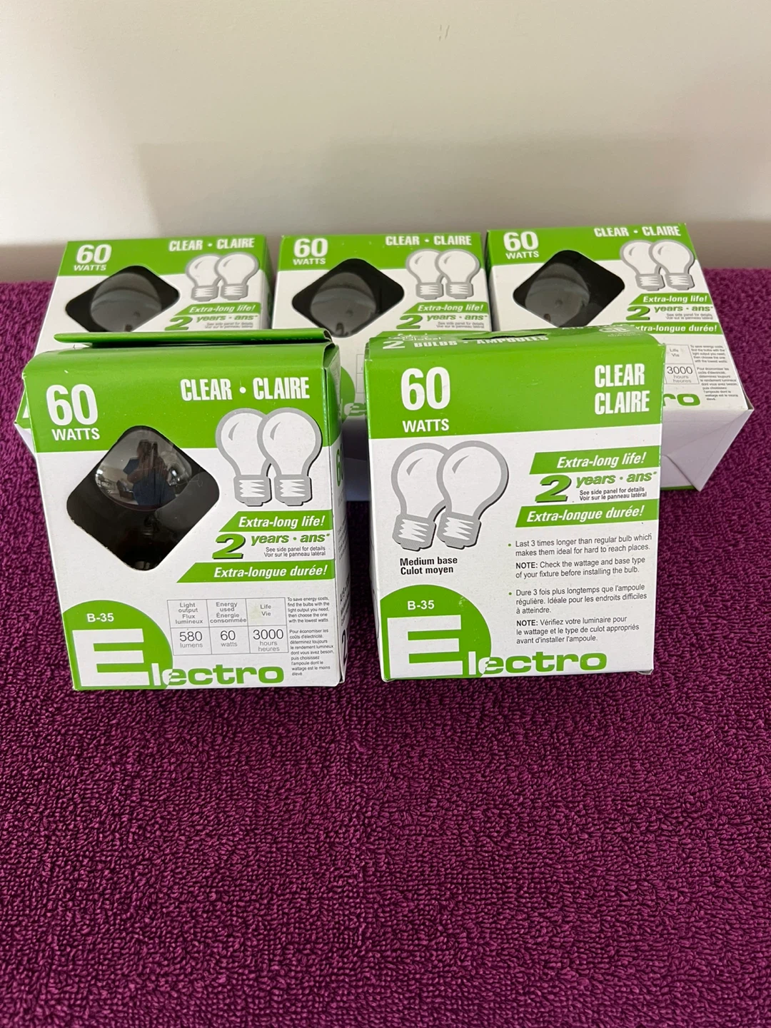 Electro Clear 60 Watt Light Bulbs