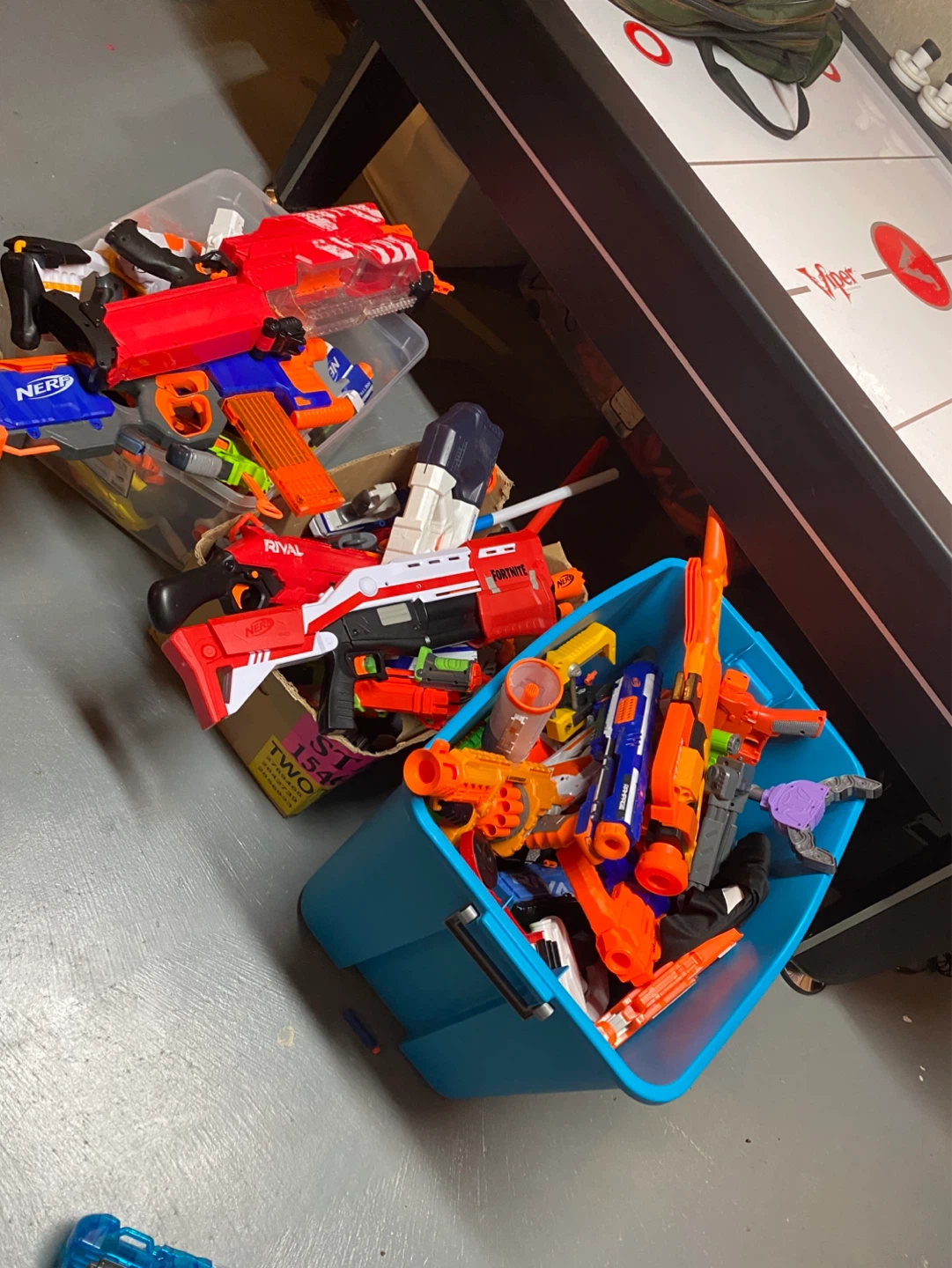 Assorted Nerf Blasters and Toy Guns