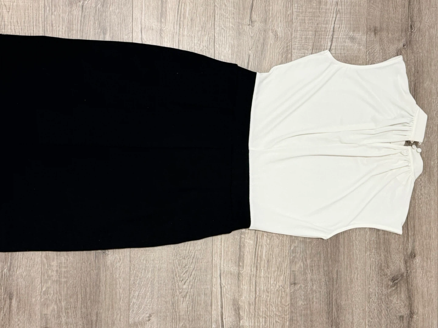 H&M Black and White Sleeveless Dress