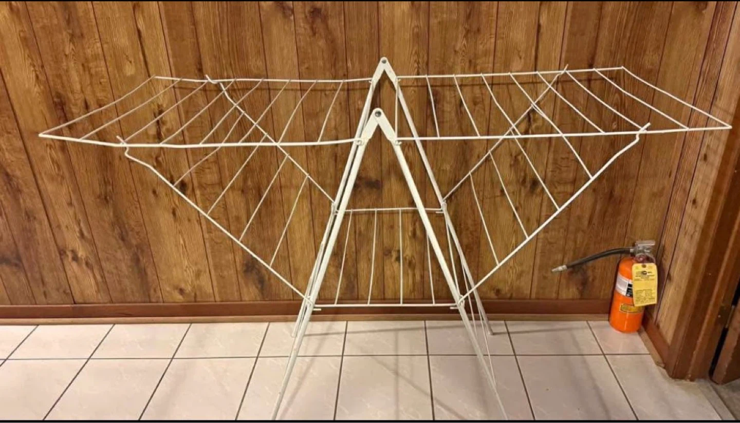 White Foldable Clothes Drying Rack - photo 4