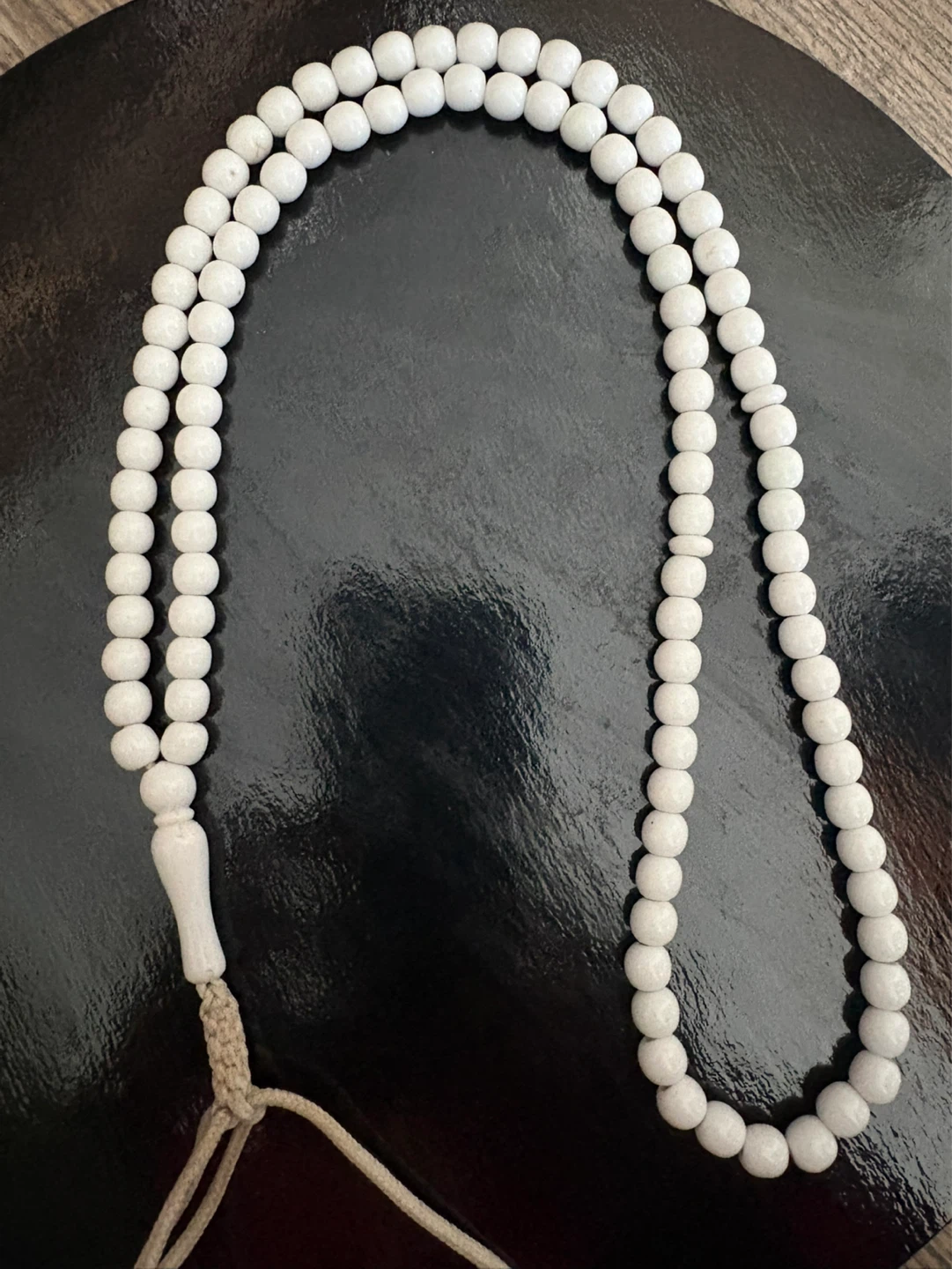 White Prayer Beads