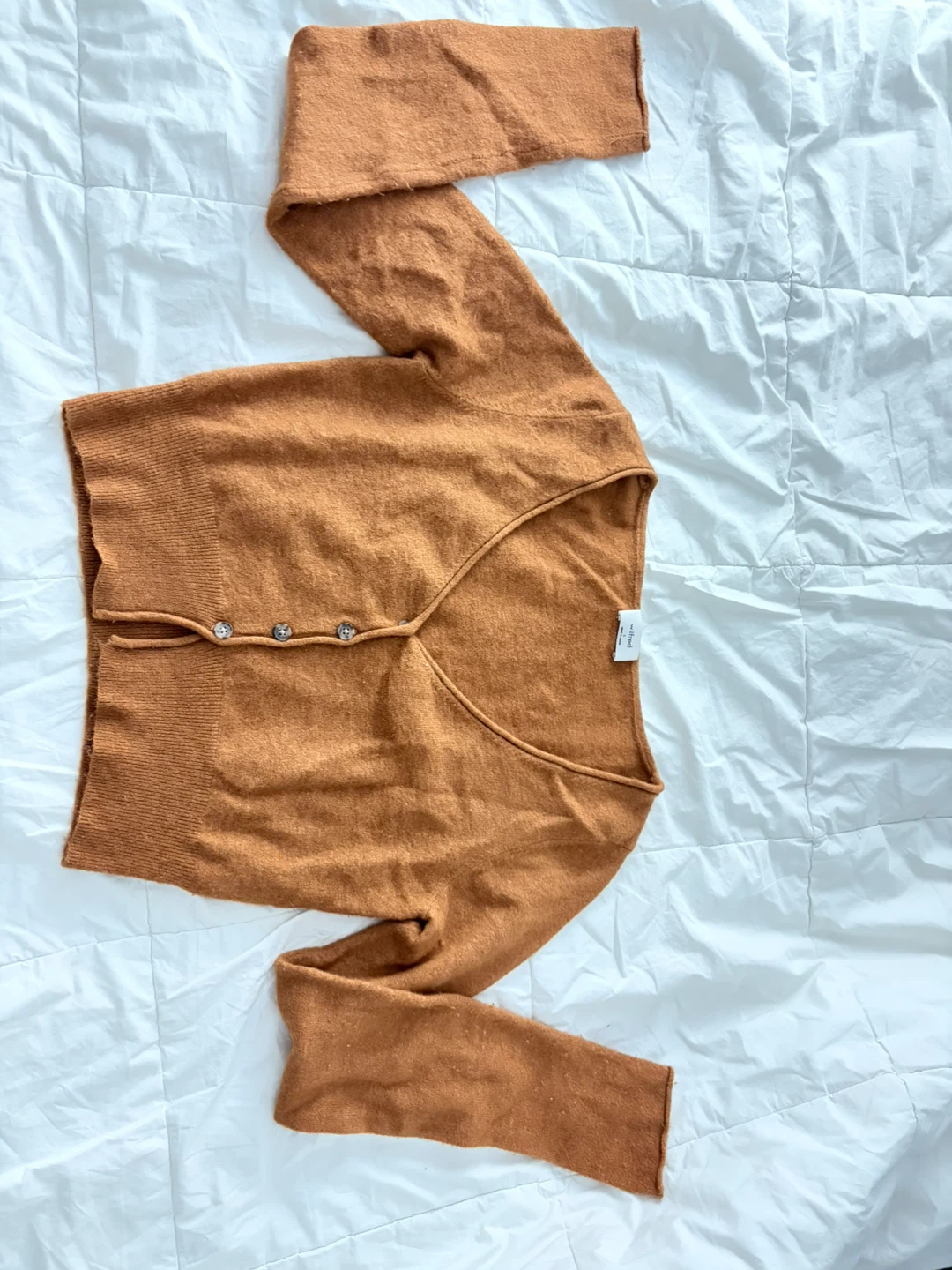 Wilfred Rust-coloured Cardigan with Button Detail -S
