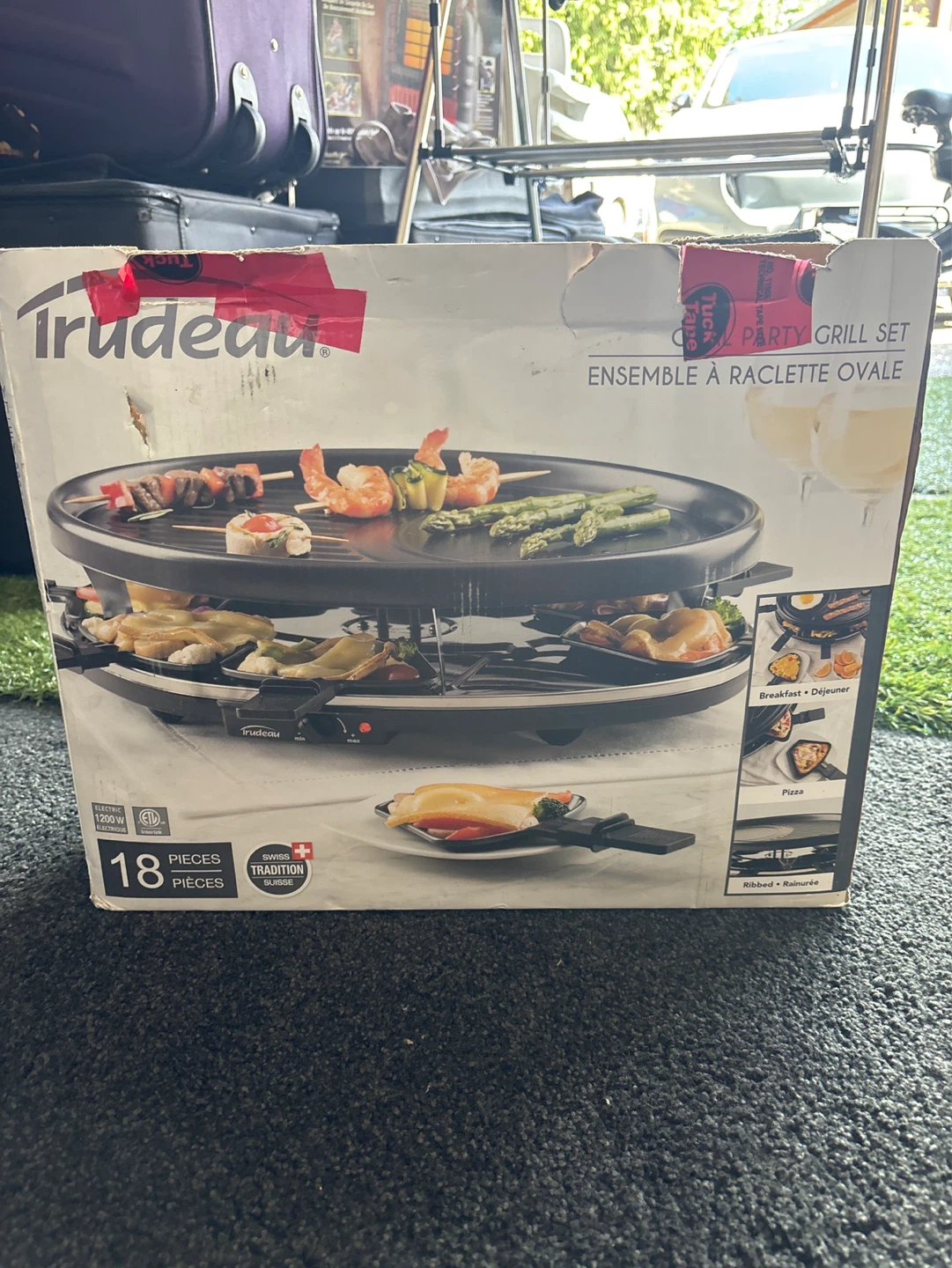 Trudeau Raclette Oval Party Grill Set - 18 Pieces