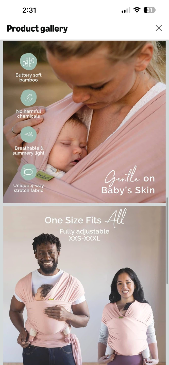 Boba Wrap Baby Carrier - Serenity Bloom - photo 3