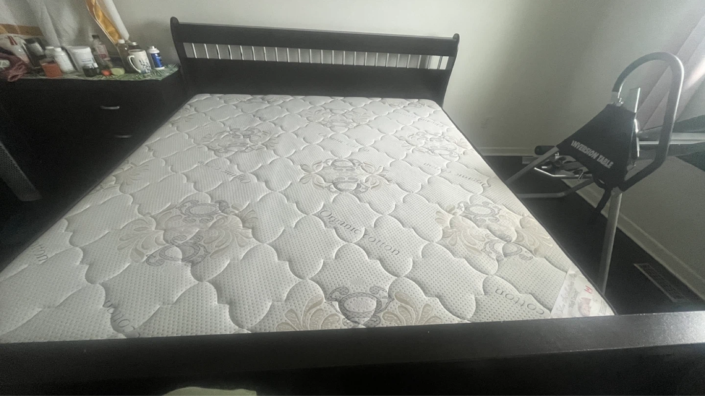 King size bed frame and mattress for $350. - photo 3