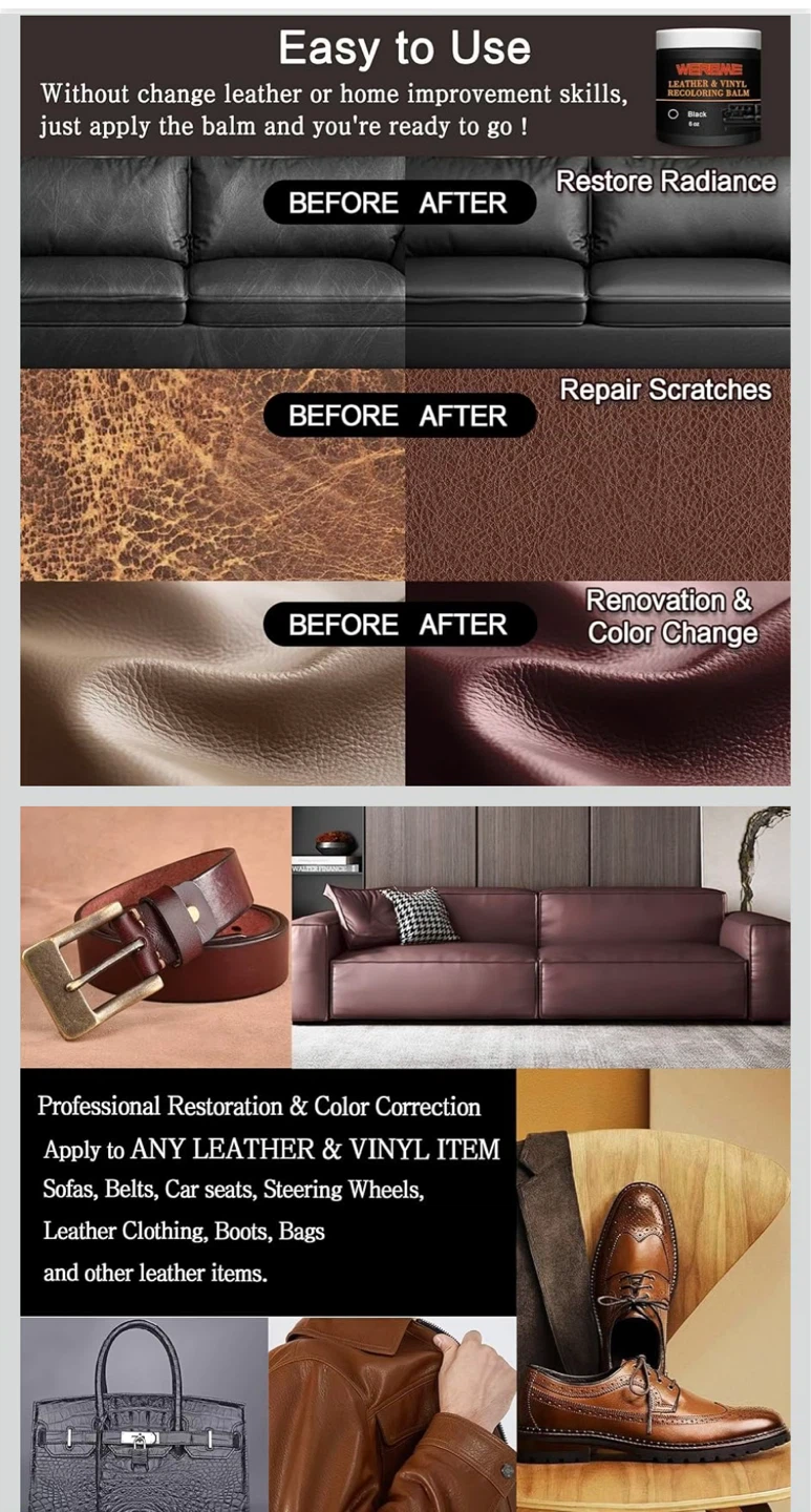 100%NEW LeatherRecoloringBalm & Color Restorer Orig$25 NOW&10 - photo 2