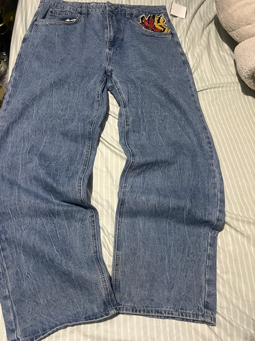 Ninth Hall Jeans Size 33 Dragon Embroidered - photo 2