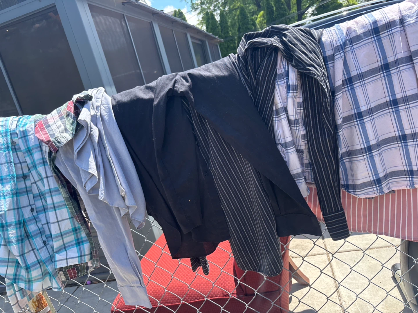 Garage sale Dress shirts and pants . Shorts $1 - photo 3